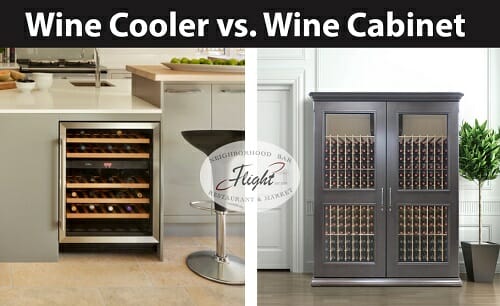 Wine cooler vs Wine cabinet Wine cooler vs Wine cabinet
