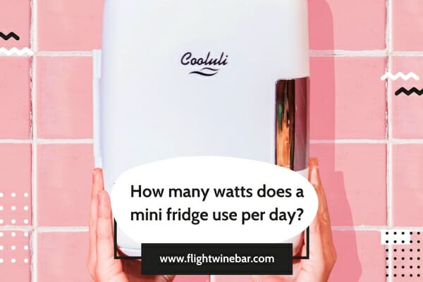 How many watts does a mini fridge use per day