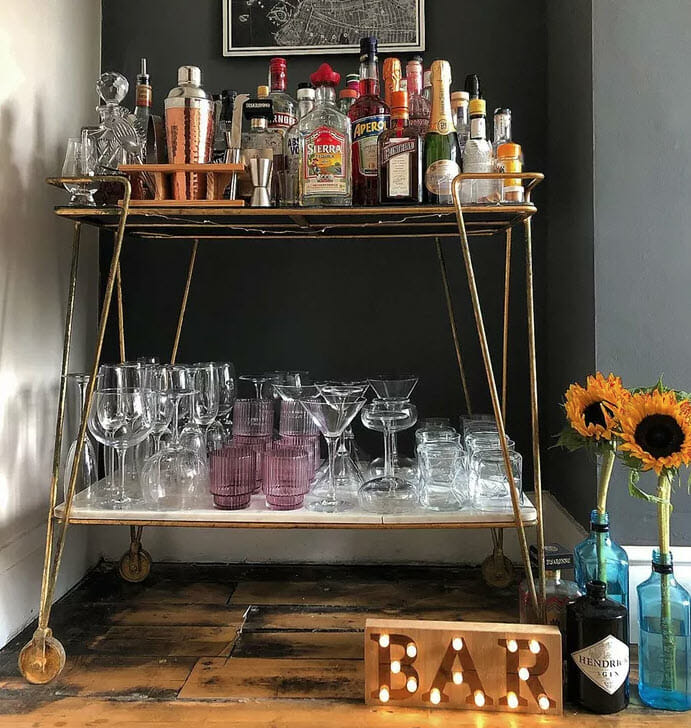 Try a Mid-Century Home Bar