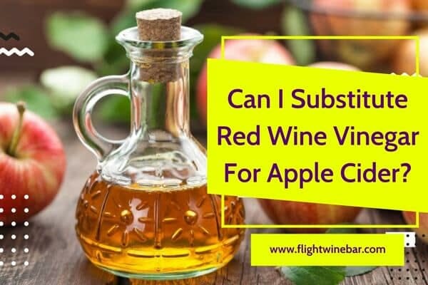 Can I Substitute Red Wine Vinegar For Apple Cider