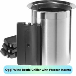 Oggi Wine Bottle Chiller with Freezer Inserts