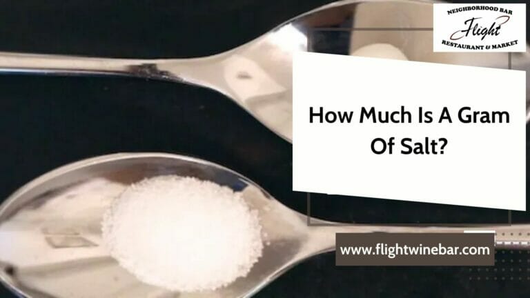 How Much Is A Gram Of Salt