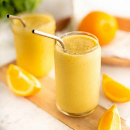 Making a Delicious Orange Juice Smoothie