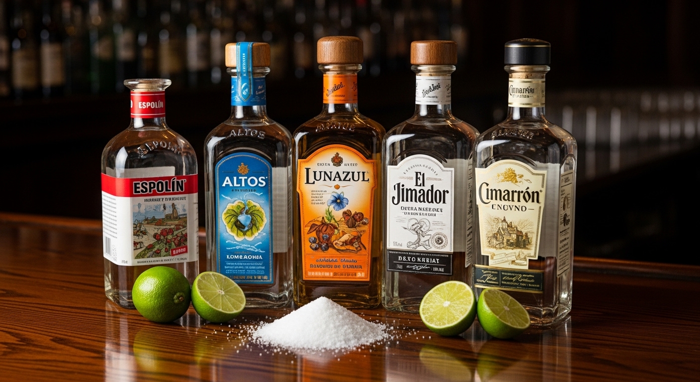 Lineup of the best budget tequila bottles for margaritas