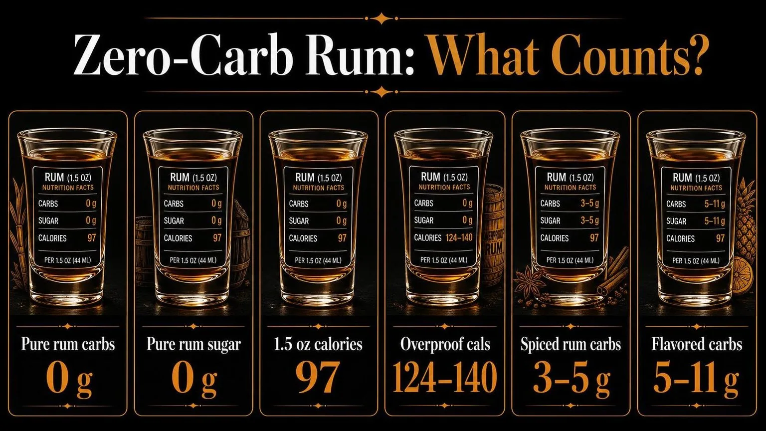 Which Rums Are Truly Zero Carbs? — key facts at a glance