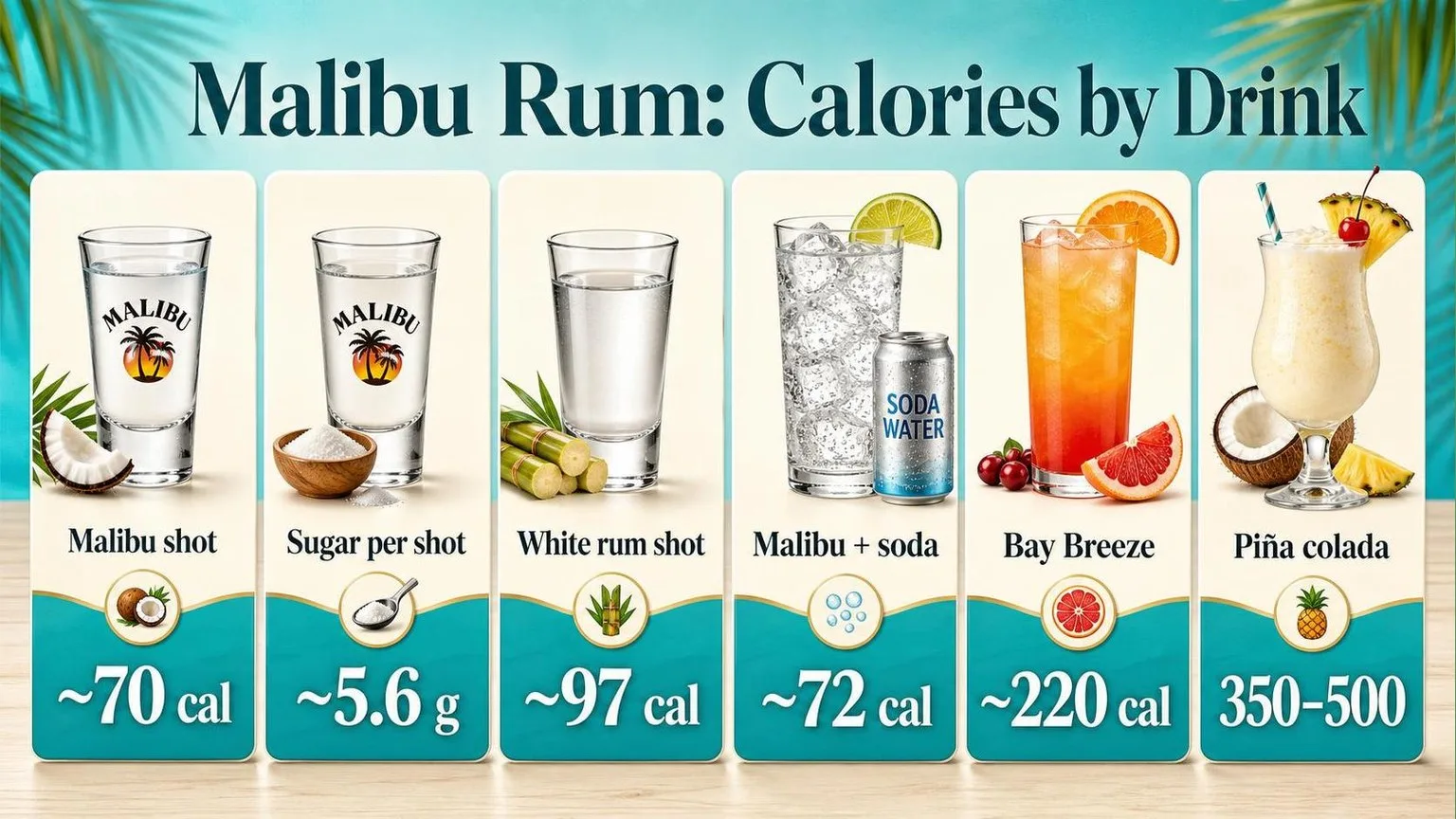 Malibu Rum: Calories by Drink — key facts at a glance