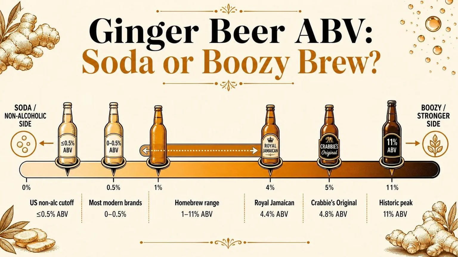 Is Ginger Beer Alcoholic? The Most Accurate Answer 1 Ginger Beer ABV: From Soda to Boozy Brew — key facts at a glance
