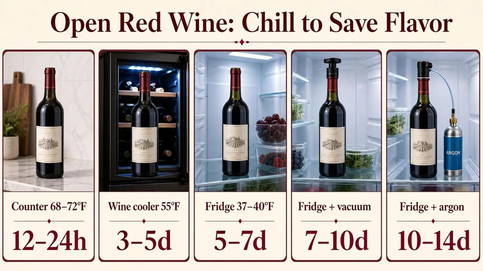 How Long Does Open Red Wine Last? — key facts at a glance