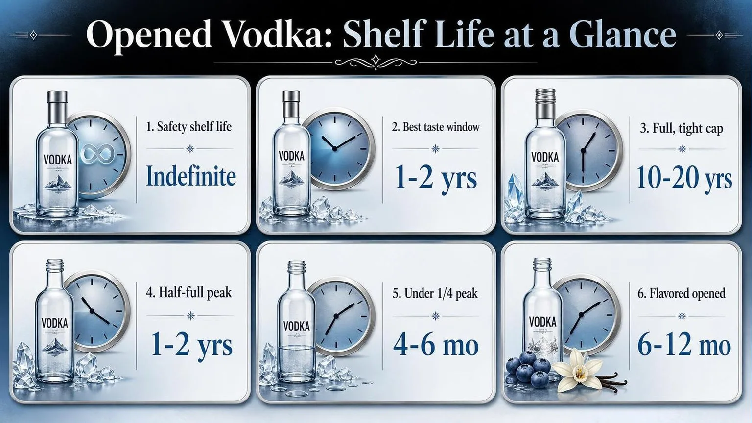 Vodka Shelf Life After Opening — key facts at a glance