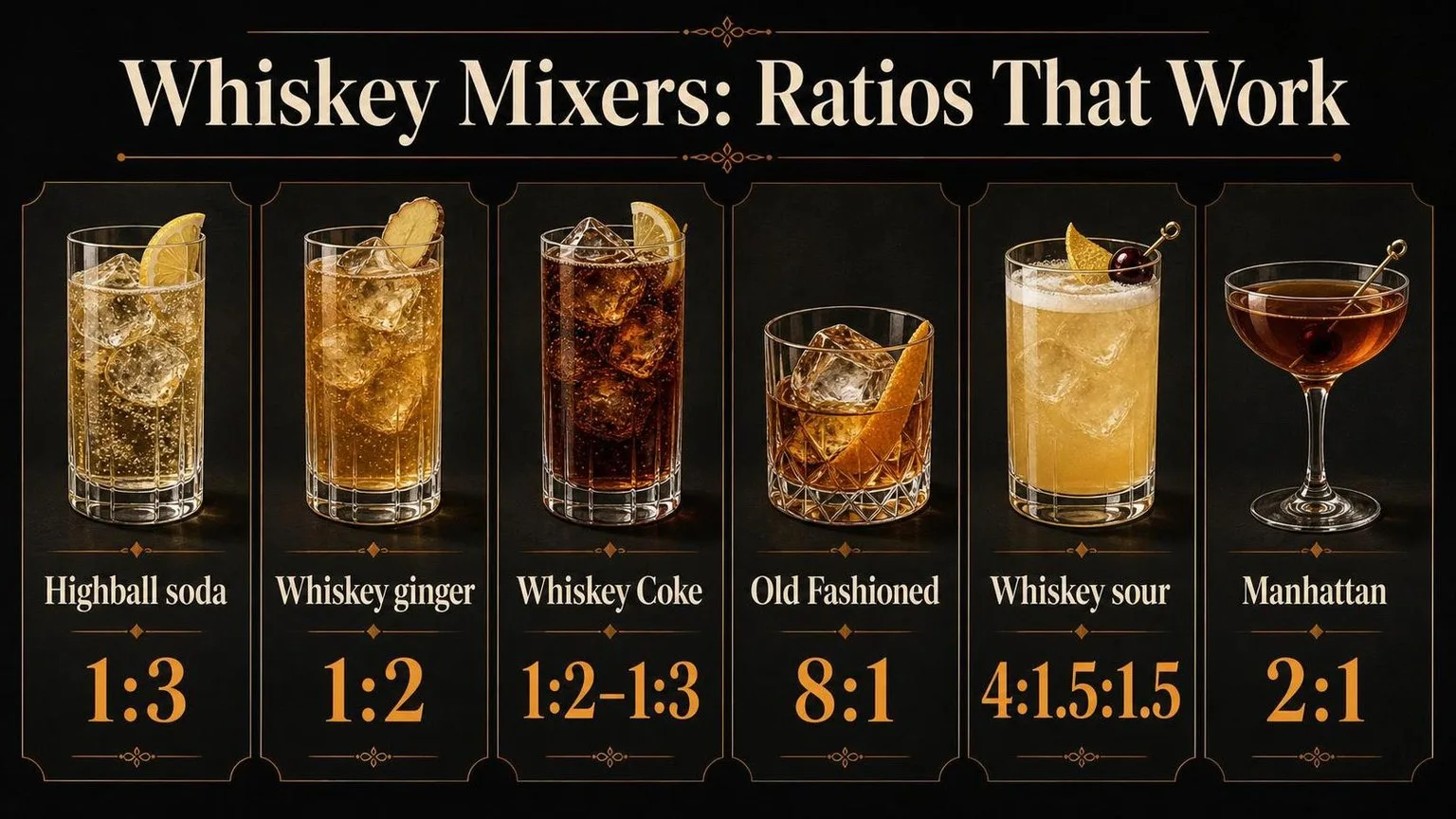 What Is Good To Mix With Whiskey? Answer From Expert 1 Whiskey Mixer Ratios That Actually Work — key facts at a glance