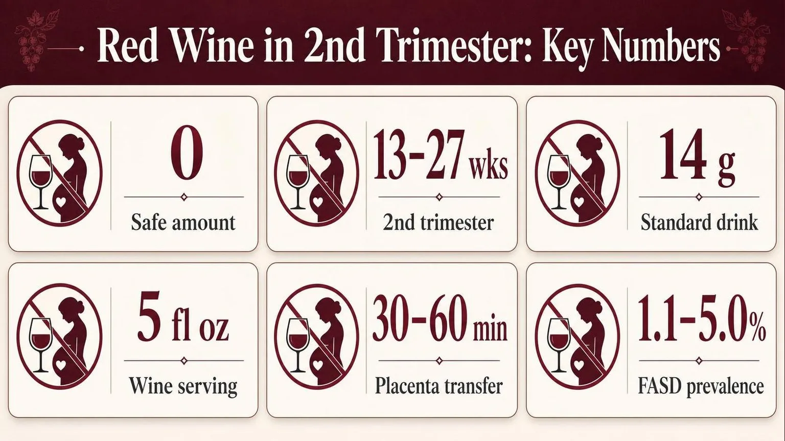 Can You Drink Red Wine In Your Second Trimester? 1 Red Wine & Pregnancy: The 2nd Trimester Numbers — key facts at a glance