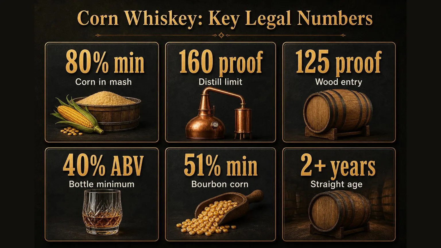 How To Make Corn Whiskey? 1 Corn Whiskey by the Numbers — key facts at a glance