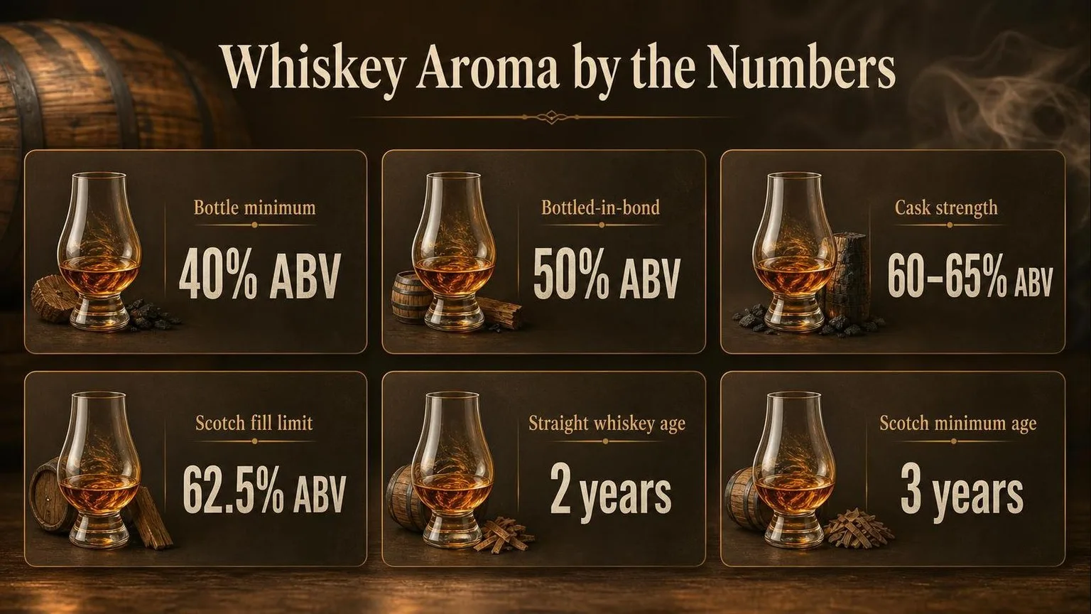 What Does Whiskey Smell Like? 1 Whiskey Aroma by the Numbers — key facts at a glance