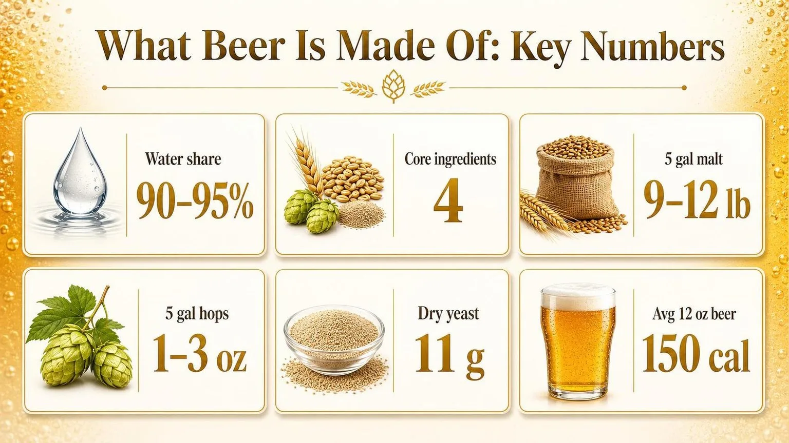 What Is Beer Made Of? Answer From Expert 1 What's Really in Your Beer: By the Numbers — key facts at a glance