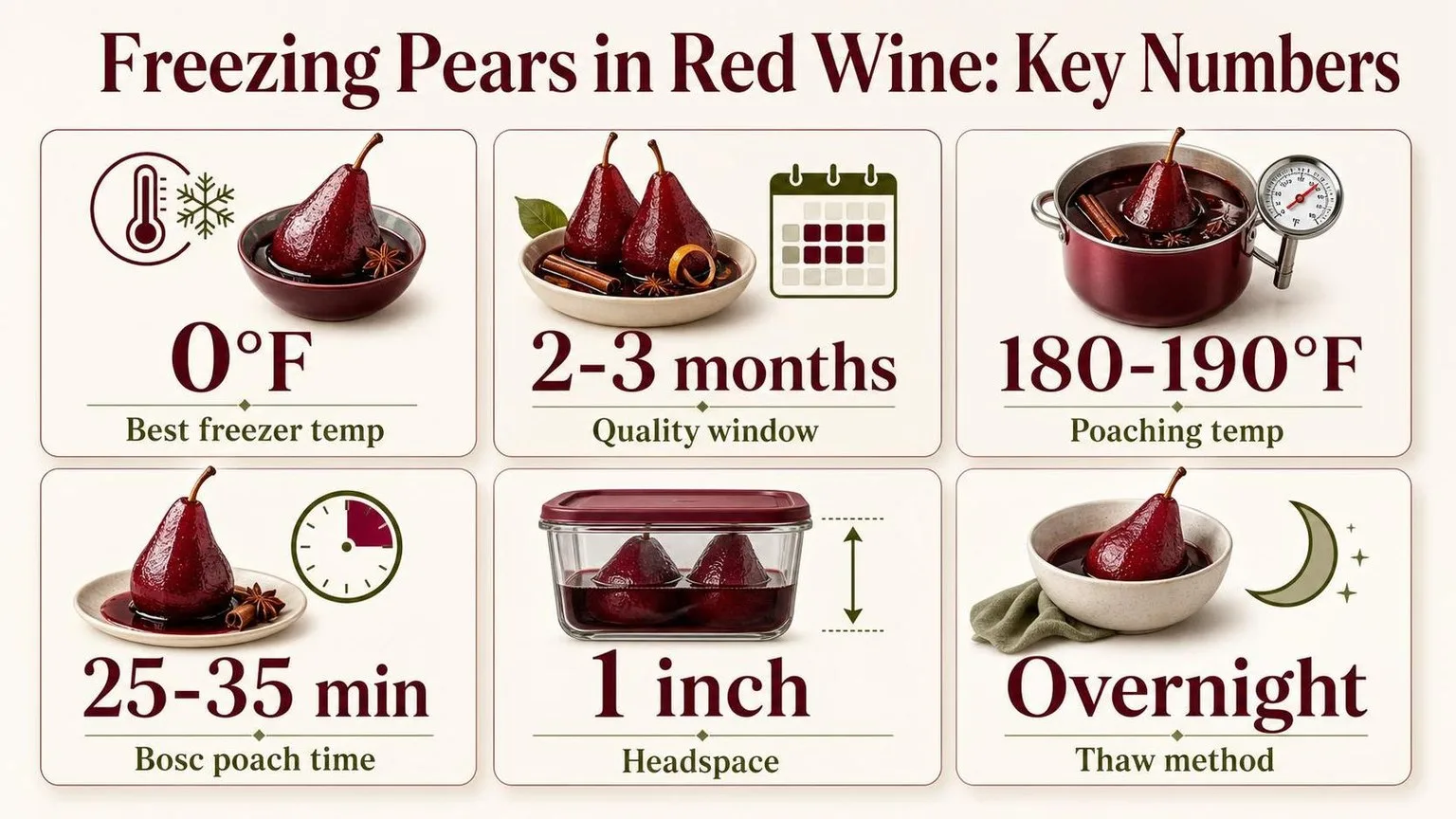 Can You Freeze Pears In Red Wine? 1 Freezing Poached Pears in Red Wine: Key Numbers — key facts at a glance