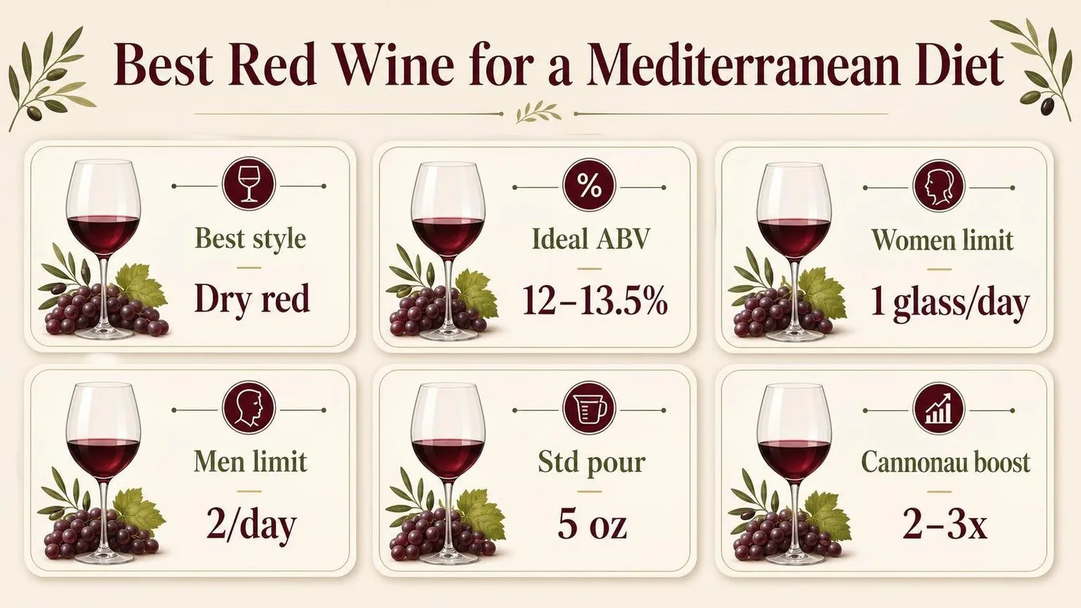 Red Wine for the Mediterranean Diet — key facts at a glance