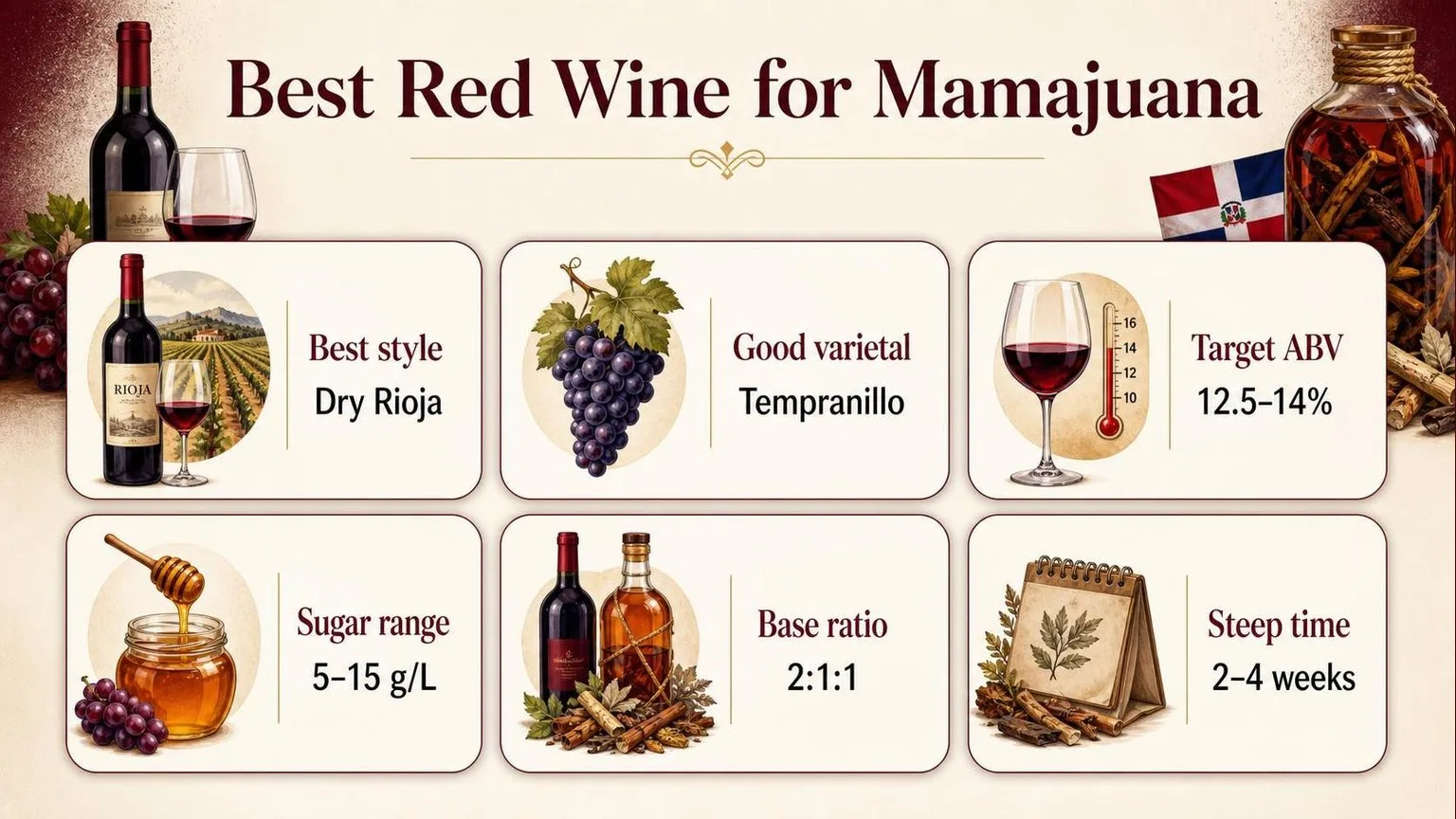 What Kind Of Red Wine For Mamajuana? 1 Mamajuana Red Wine Specs That Work — key facts at a glance