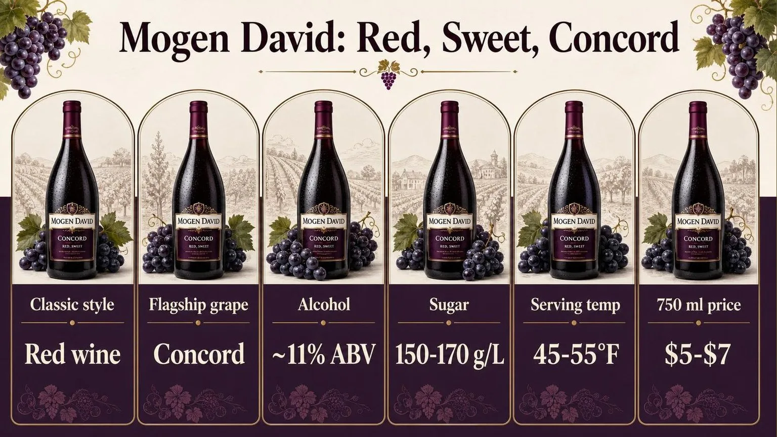 Is Mogen David A Red Wine? 1 Mogen David Concord: By The Numbers — key facts at a glance