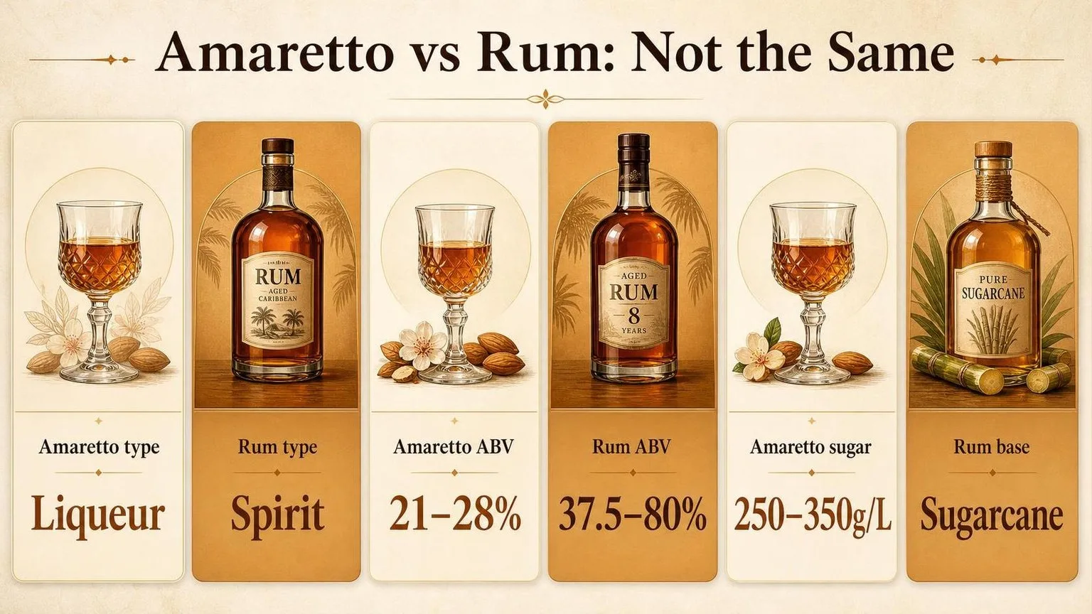Amaretto vs Rum: The Numbers Don't Lie — key facts at a glance