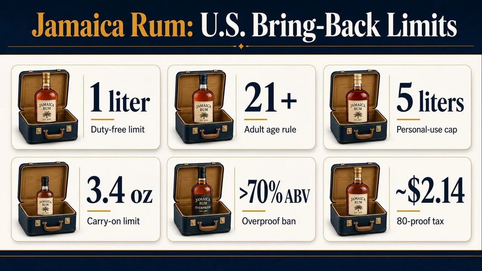 Can I Bring Rum Back From Jamaica? 1 Bringing Rum Home From Jamaica: Key Limits — key facts at a glance