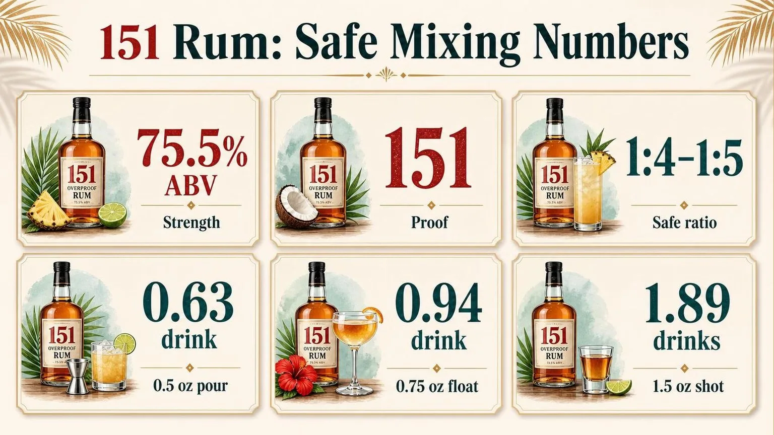 11 Powerful Mixers: What To Mix With 151 Rum Safely & Deliciously 1 Mixing 151 Rum: The Numbers That Matter — key facts at a glance