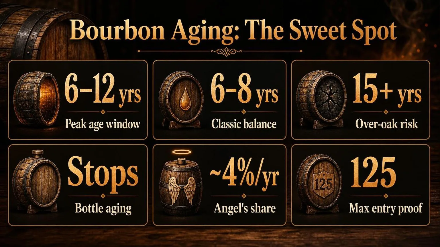 Bourbon Aging by the Numbers — key facts at a glance