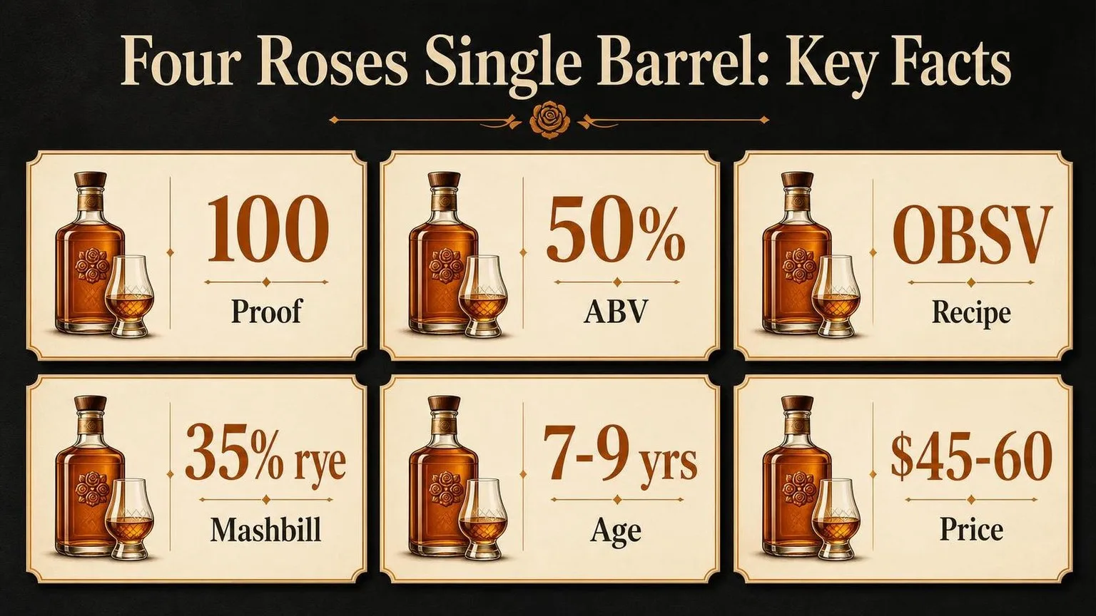 Four Roses Single Barrel: By the Numbers — key facts at a glance