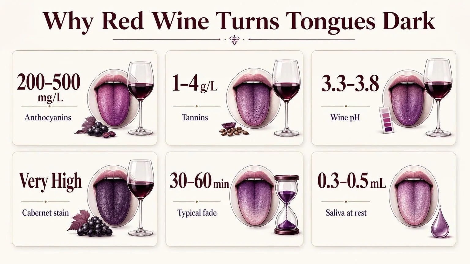 Why Red Wine Turns Your Tongue Black — key facts at a glance