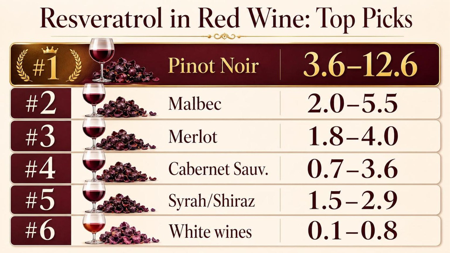 Which Red Wines Pack the Most Resveratrol — key facts at a glance