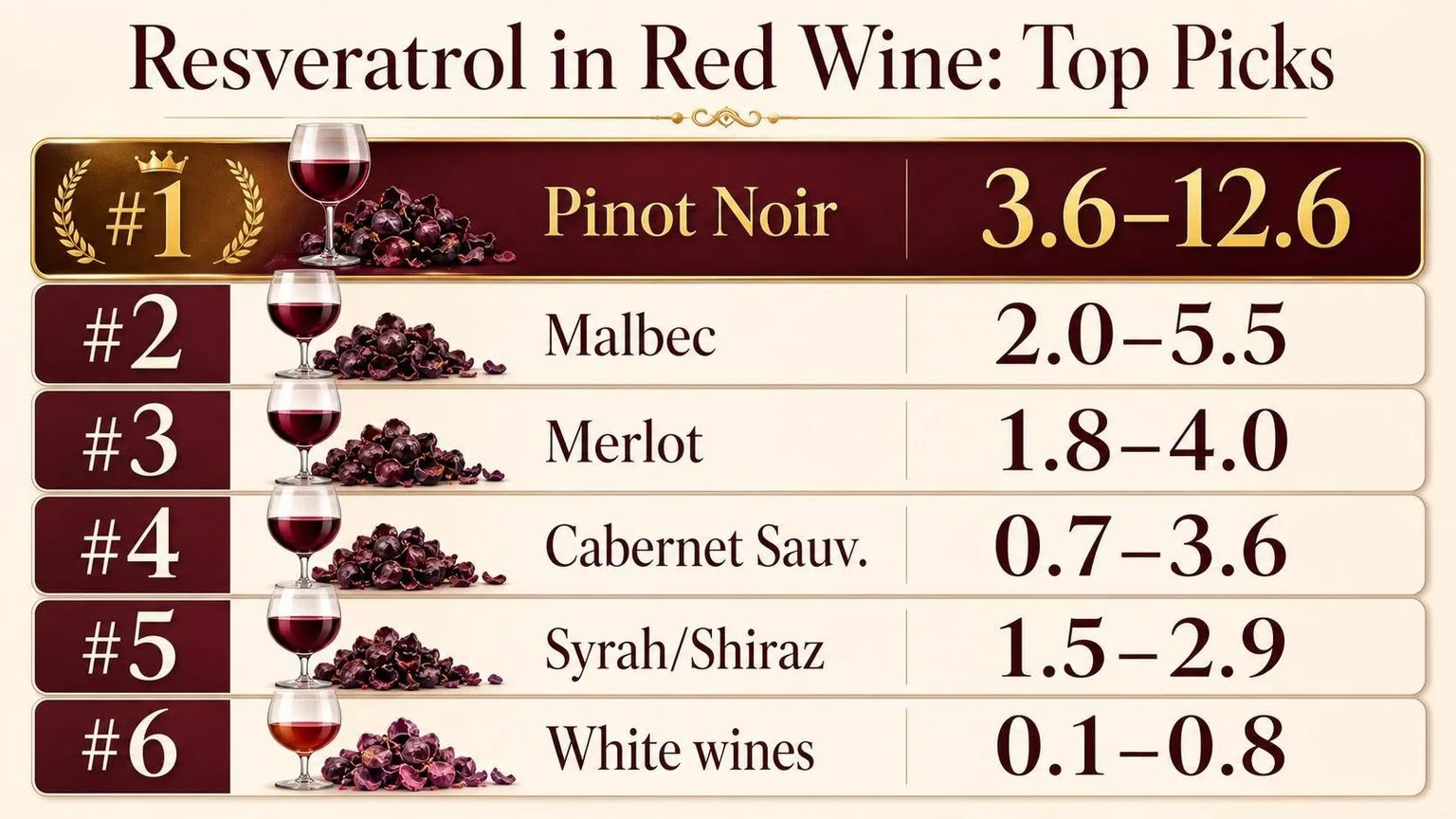 Which Red Wines Pack the Most Resveratrol — key facts at a glance
