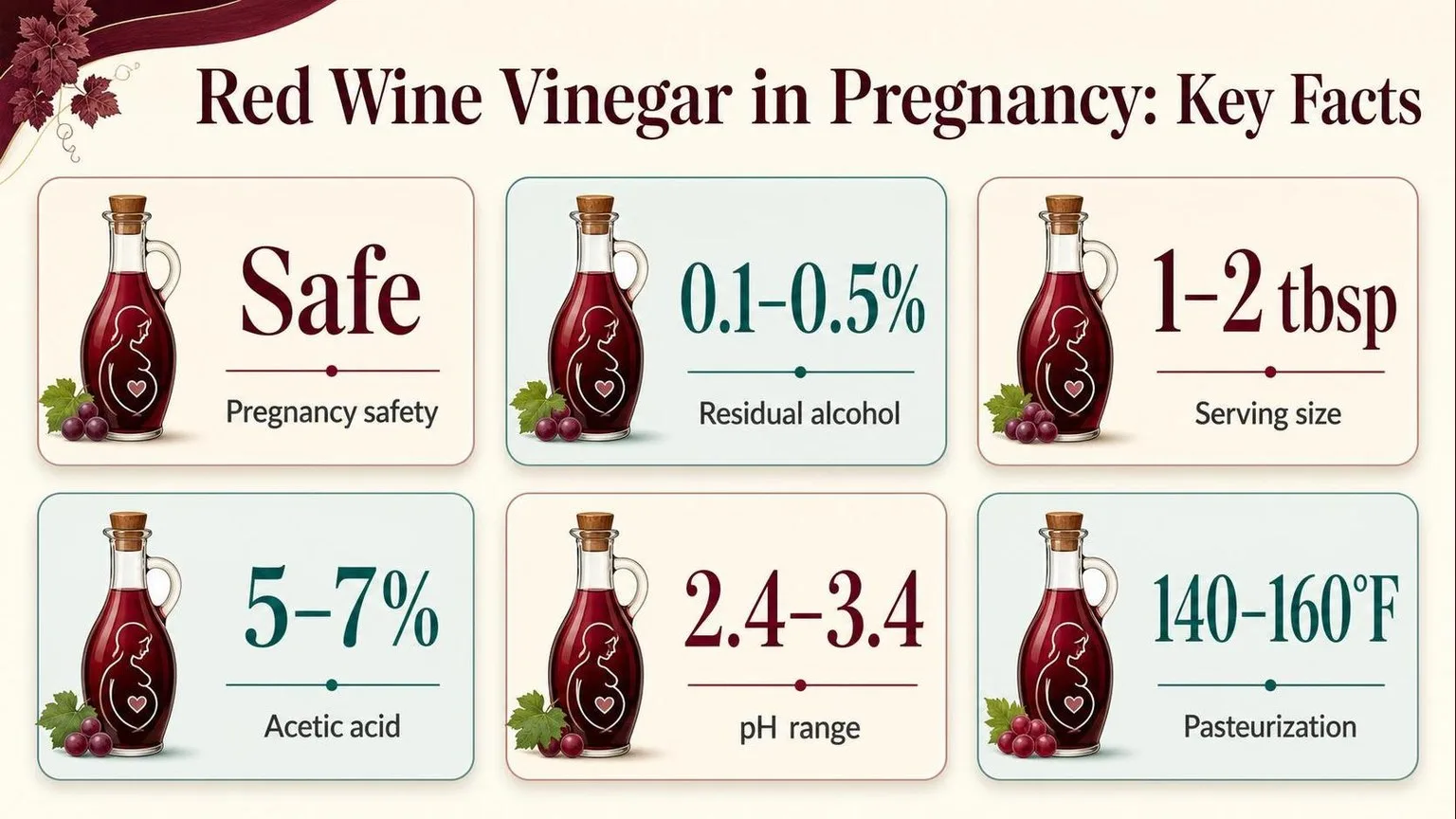 Can You Have Red Wine Vinegar While Pregnant? 1 Red Wine Vinegar & Pregnancy: The Numbers — key facts at a glance