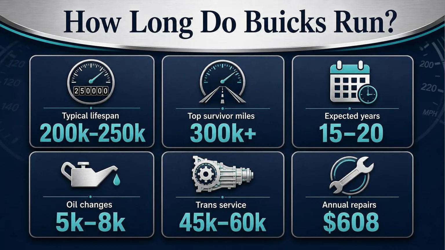 How Long Do Buicks Rum? 1 How Long Do Buicks Last? Mileage by Model — key facts at a glance