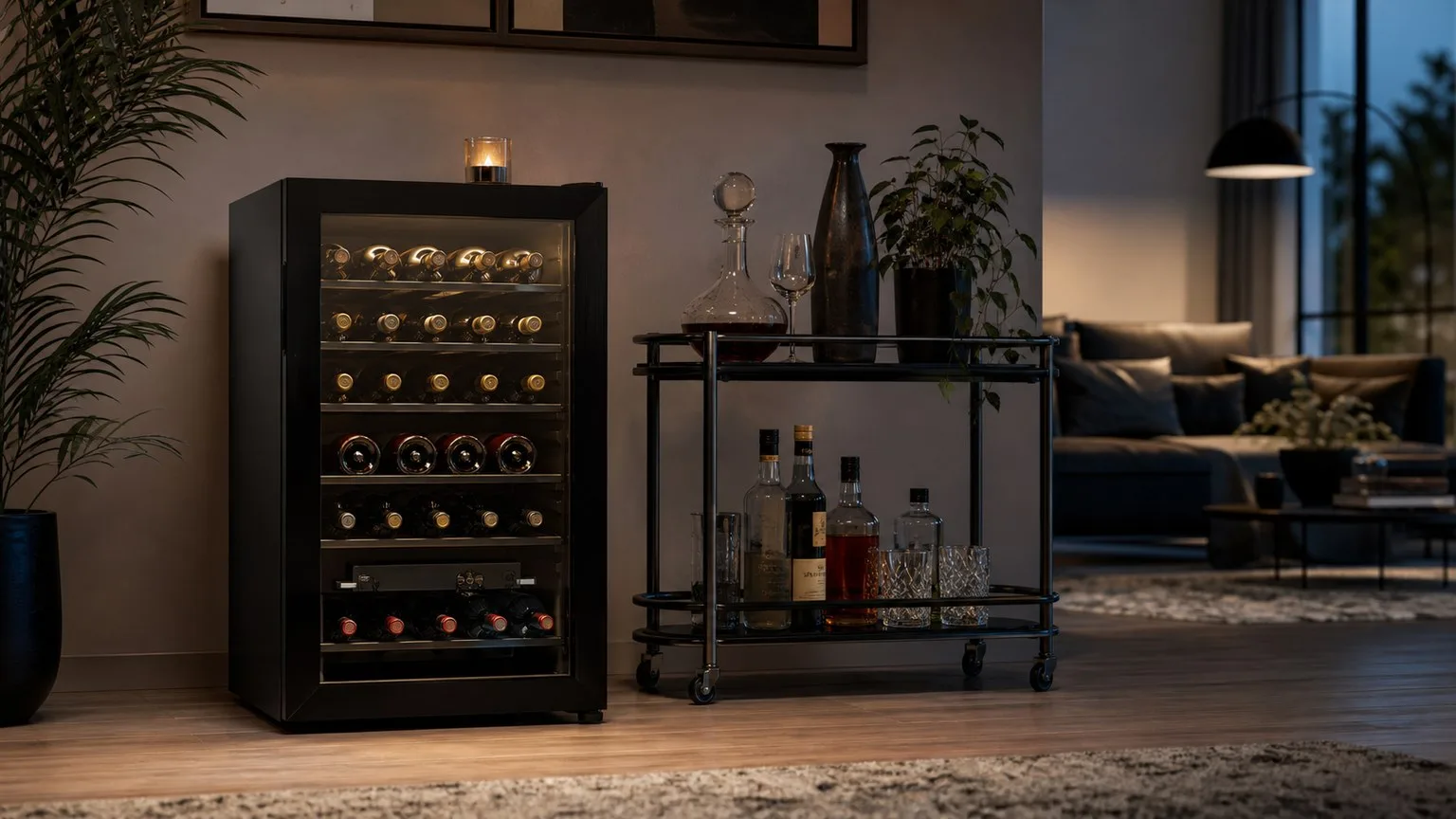 How Much Is Wine Coolers? 2026 Pricing Guide for Every Budget 9 Freestanding wine cooler placed in a living room space