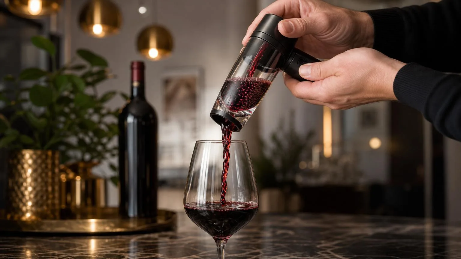 What Does an Aerator Do for Wine? – The Complete Expert Guide to Understanding Wine Aeration 5 Step-by-step demonstration of how to use a handheld wine aerator correctly