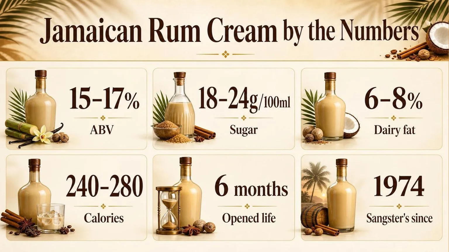 Jamaican Rum Cream by the Numbers — key facts at a glance