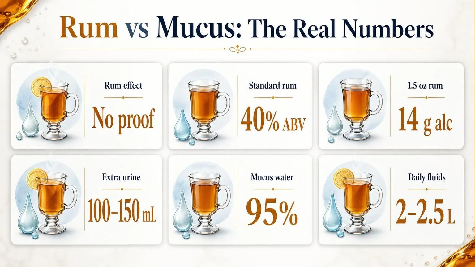 Rum vs Mucus: What The Numbers Show — key facts at a glance