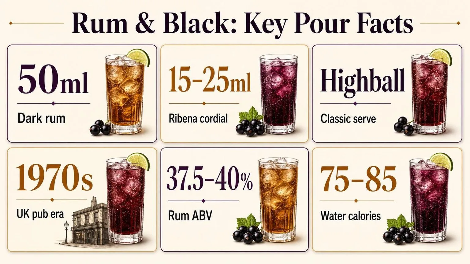 What Is A Rum And Black? 1 Rum & Black: The Numbers Behind the Pour — key facts at a glance