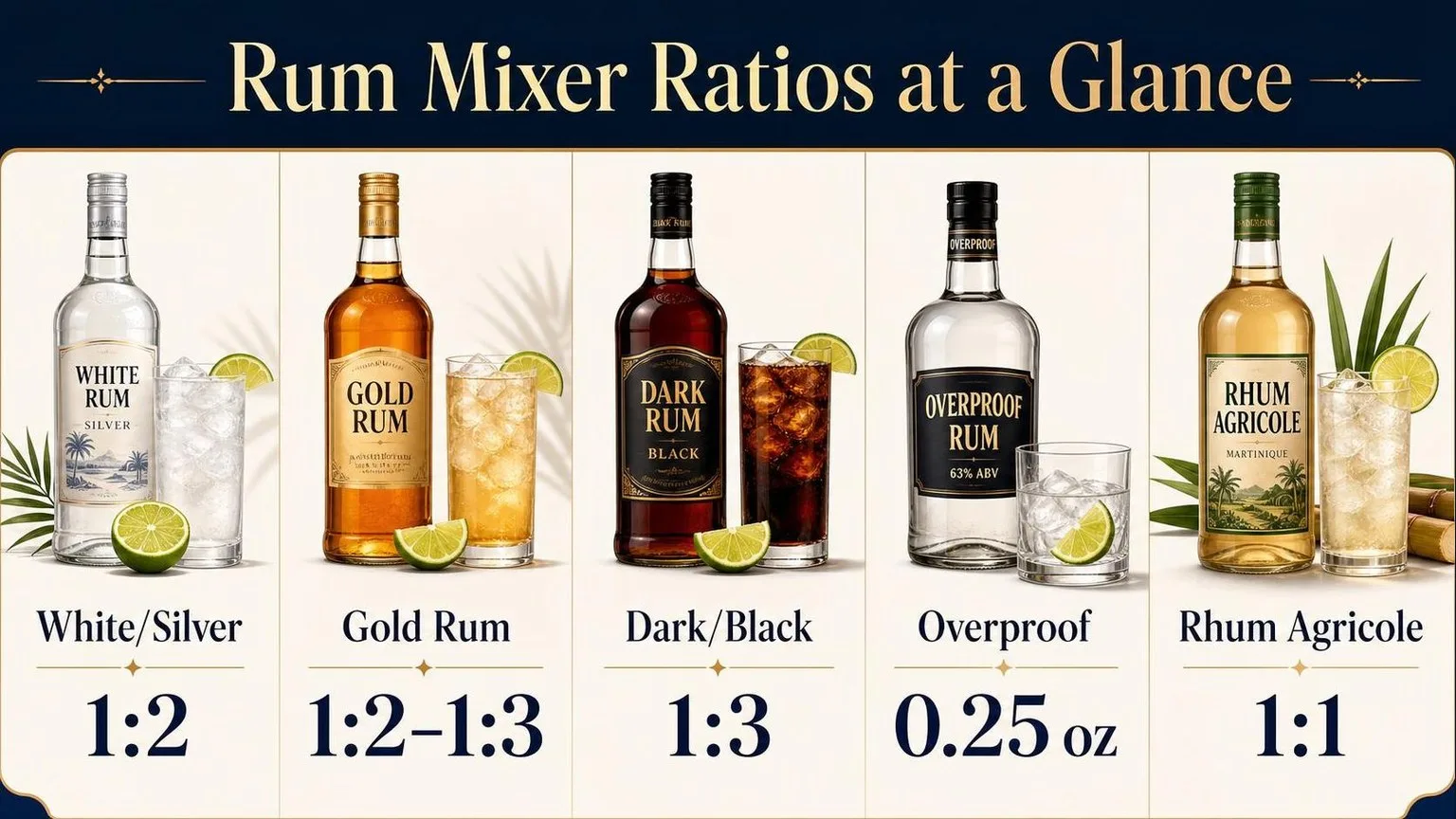Rum Mixer Ratios & Key Numbers — key facts at a glance