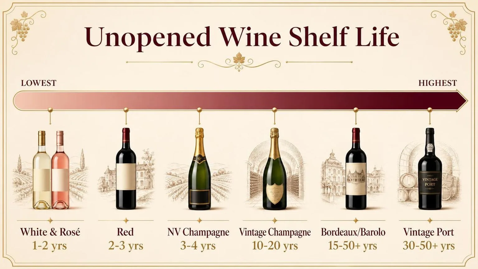 How Long Unopened Wine Really Lasts — key facts at a glance