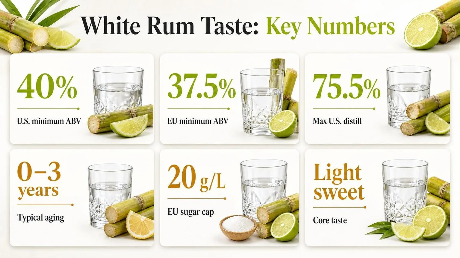 White Rum Taste: Key Numbers — key facts at a glance