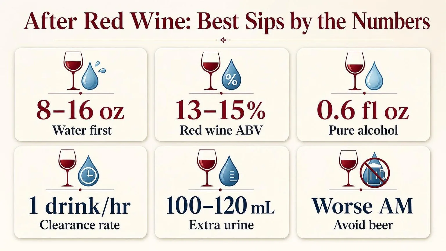 What To Drink After Red Wine: By The Numbers — key facts at a glance