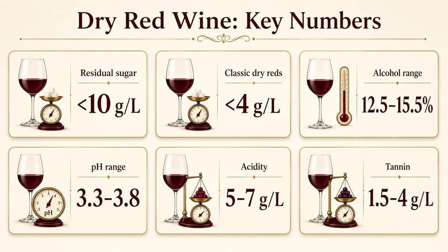 Dry Red Wine by the Numbers — key facts at a glance