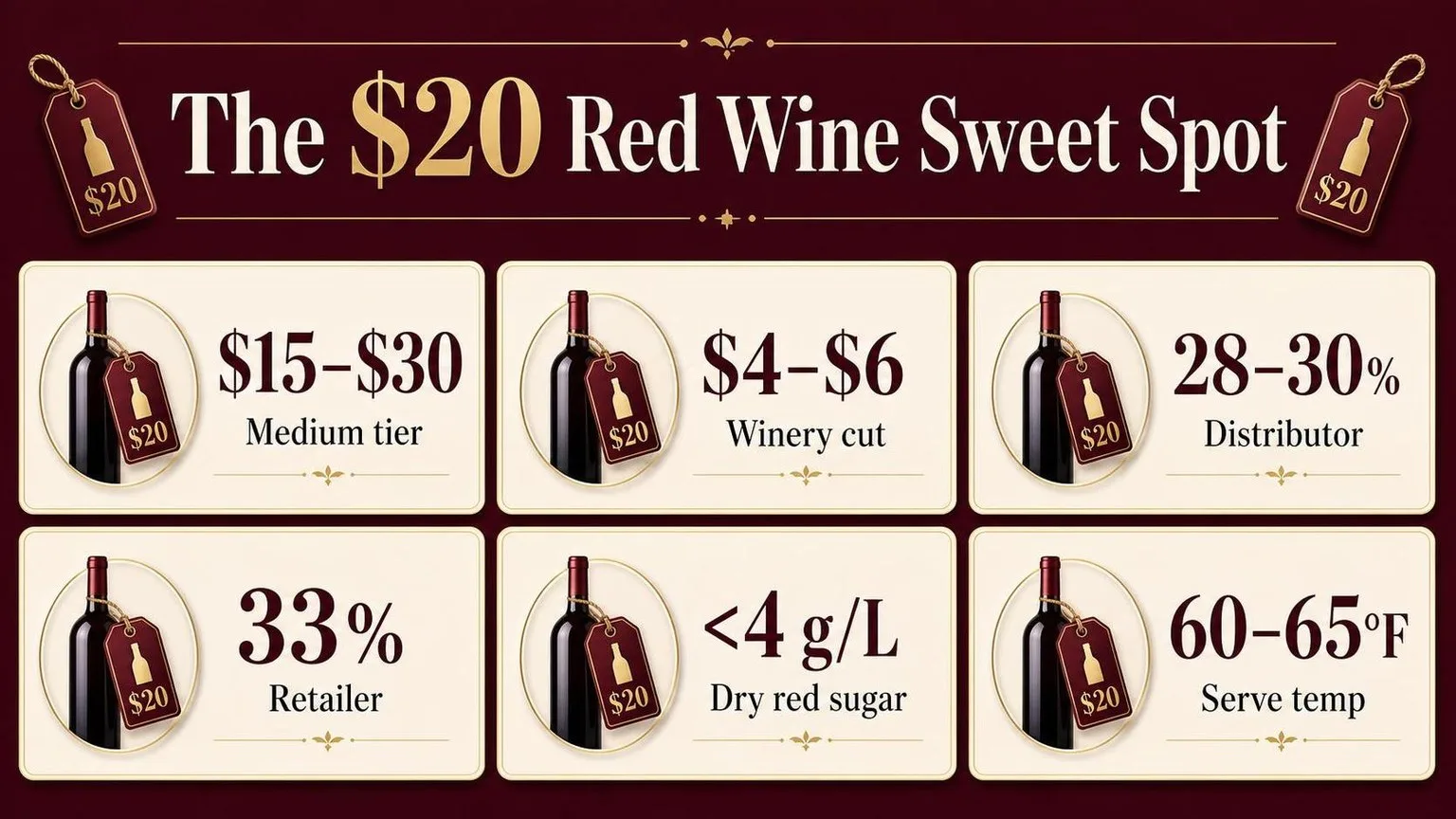 What Is A Good Medium Priced Red Wine? 1 Where Your $20 Red Wine Dollar Goes — key facts at a glance