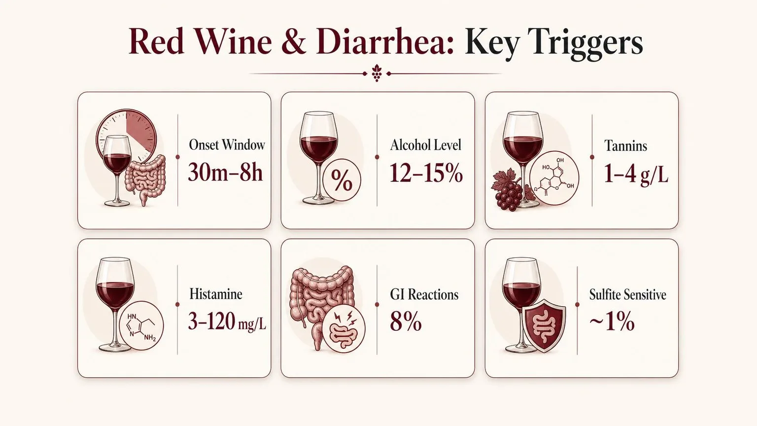 Why Red Wine Upsets Your Gut: Key Numbers — key facts at a glance