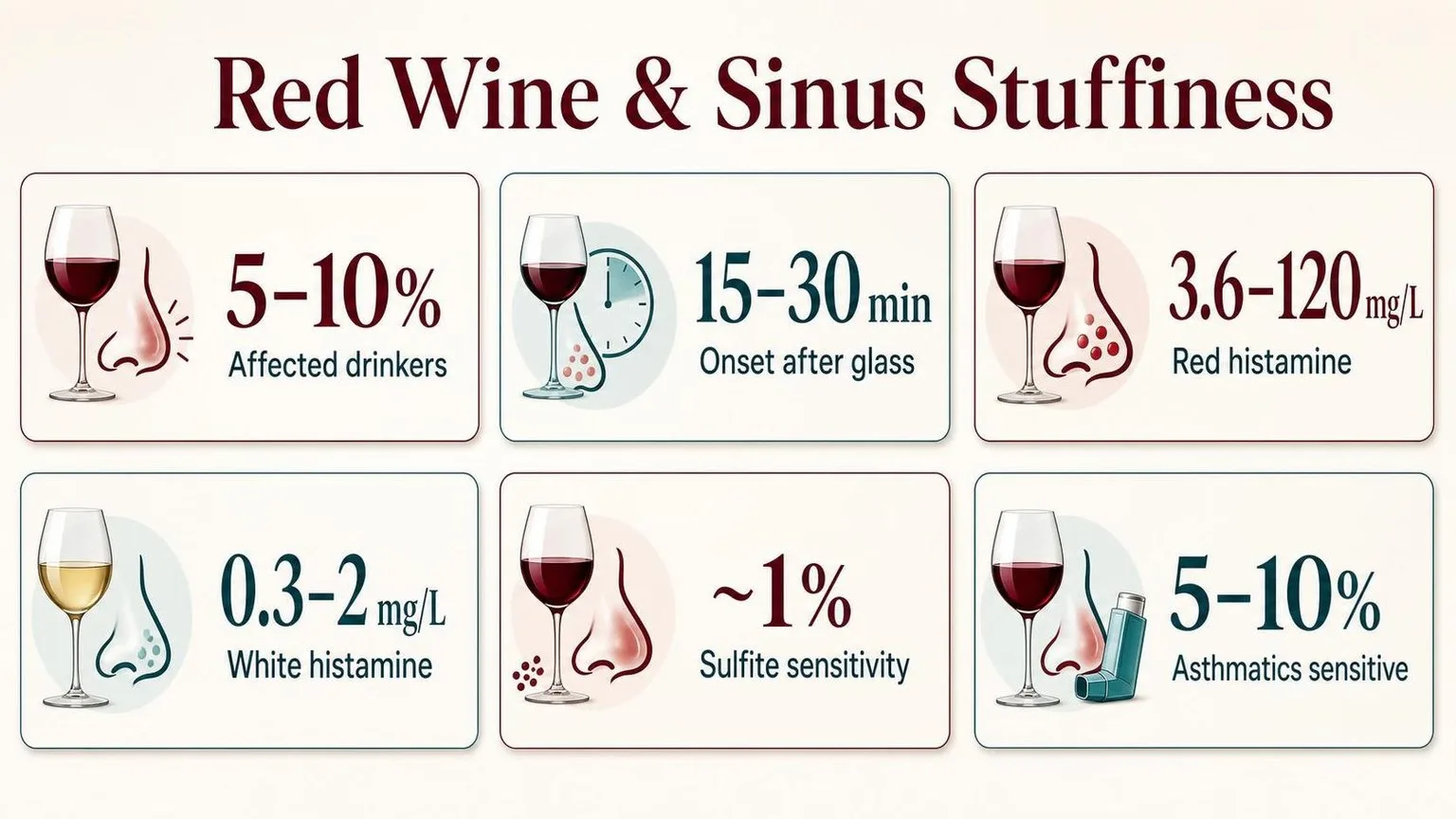 Can Red Wine Cause Sinus Congestion? 1 Why Red Wine Stuffs Up Your Nose — key facts at a glance