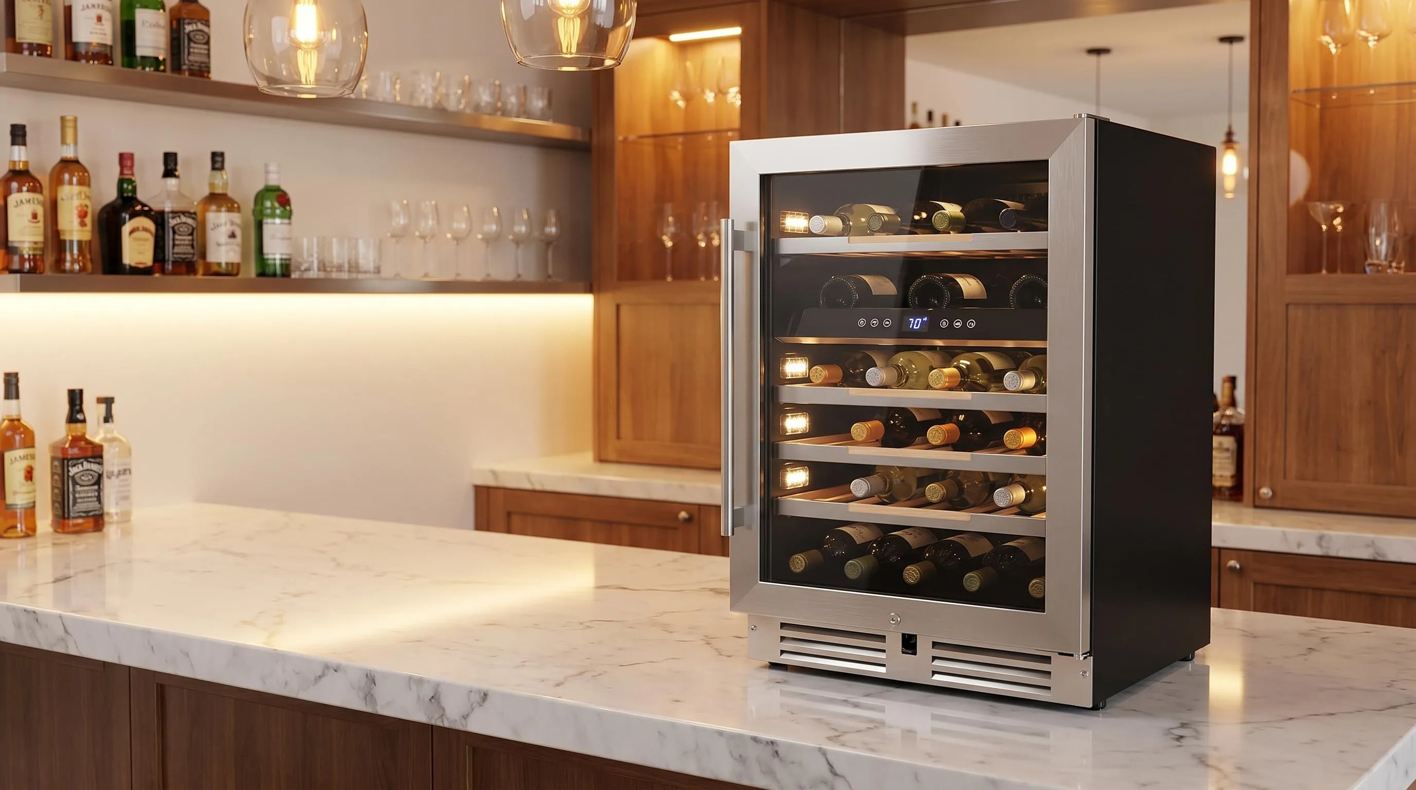 Avanti EWC6C1B Wine Cooler Review 2026 2 Close-up of the Avanti EWC6C1B build quality, materials and finish during our review
