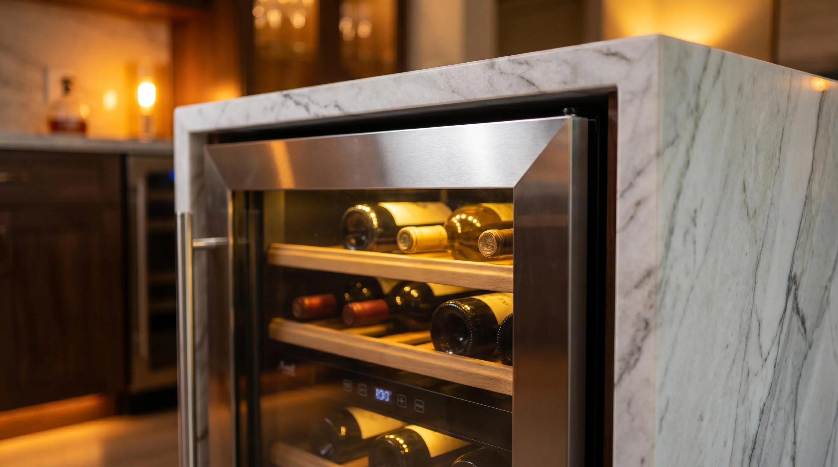 Avanti WCF149SE3S Wine Cooler Review 2026 2 Close-up of the Avanti WCF149SE3S build quality, materials and finish during our review