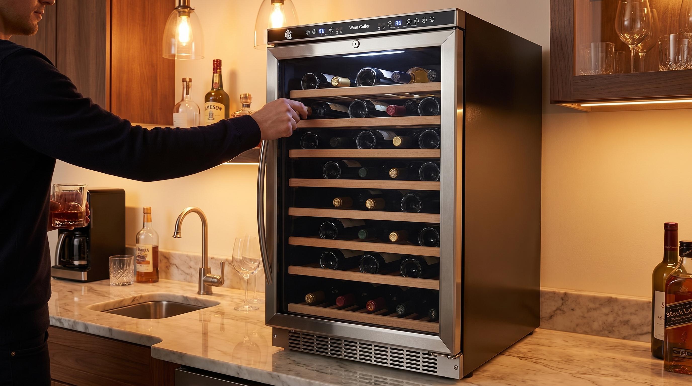 The Avanti WCF149SE3S shown in everyday use at home, as tested by FlightWineBar