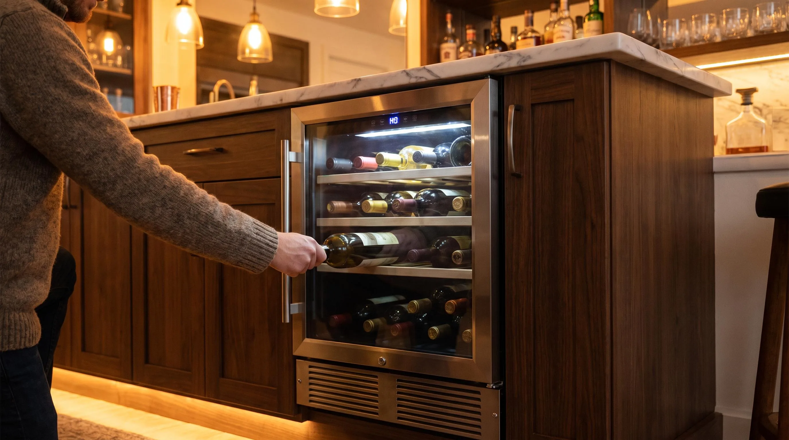 The Avanti WCSE47R3S shown in everyday use at home, as tested by FlightWineBar
