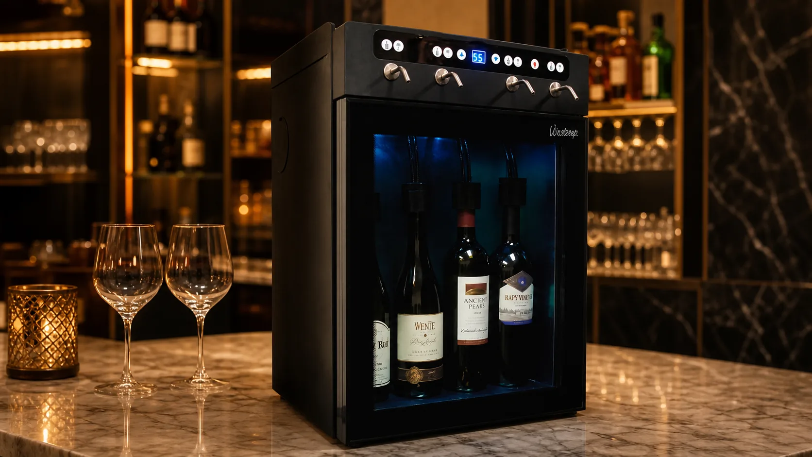 Top 5 Best 4 Bottle Wine Cooler for Home Drinking in 2026 8 Vinotemp 4-Bottle Wine Cooler — Wine Dispensing: 4-bottle wine dispenser